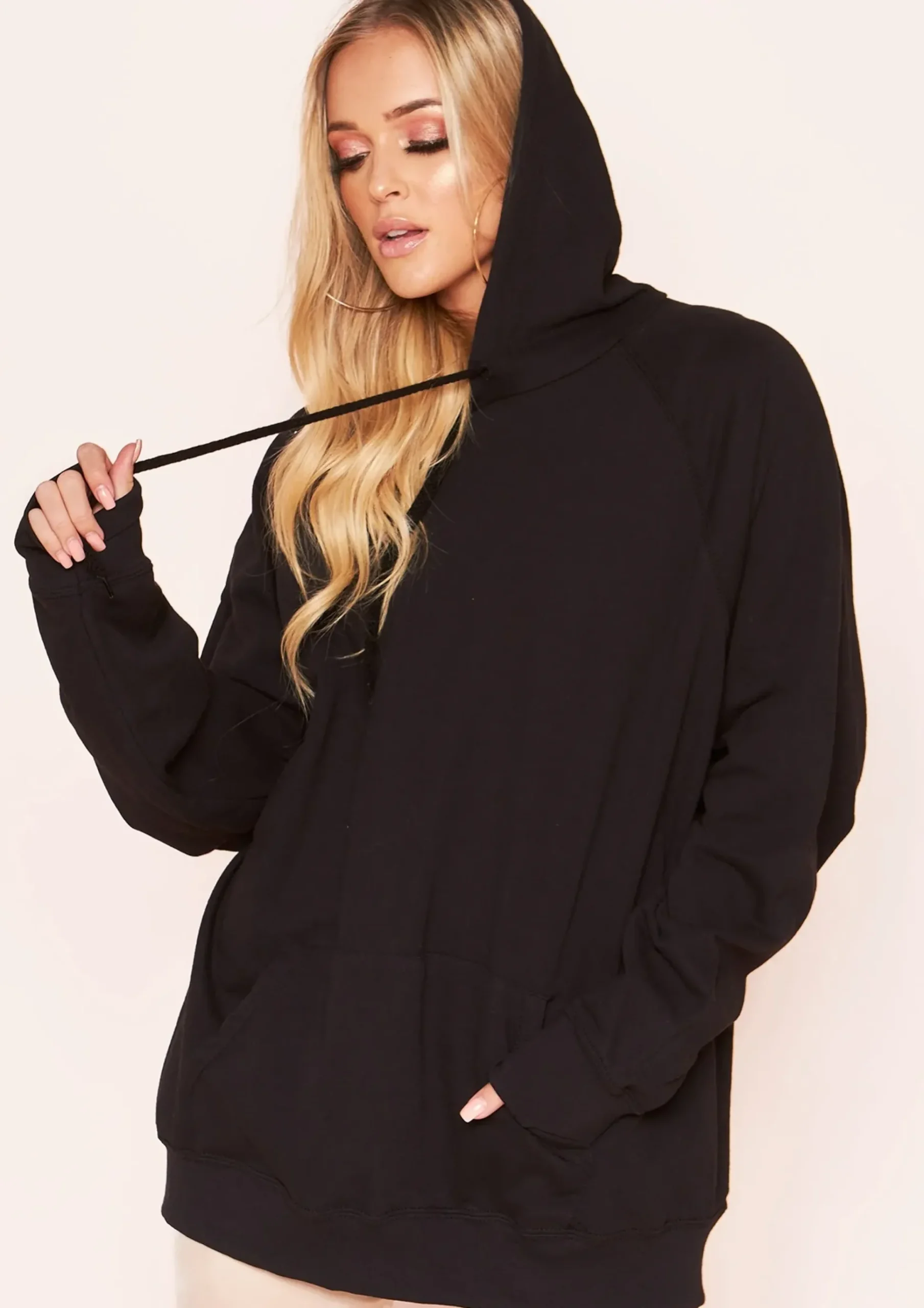 Justine Black Ghetto Express Slogan Oversized Hoodie^Missy Empire Cheap