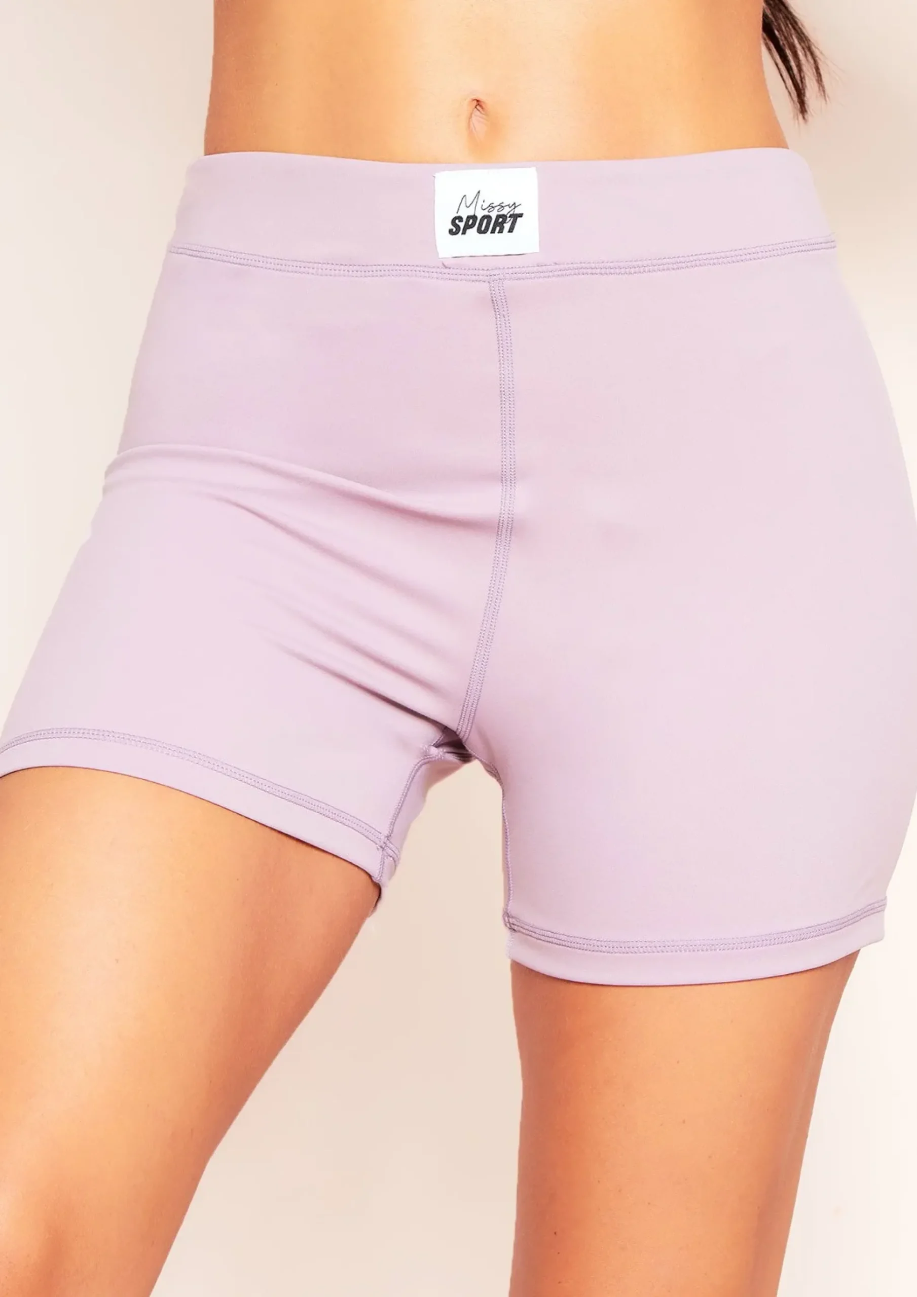 Store Katy Mauve Missy Sport Tab Logo Thick Gym Shorts Women Shorts