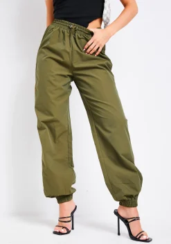 Cheap Kiera Khaki Cuff Toggle Cargo Trouser Women Trousers
