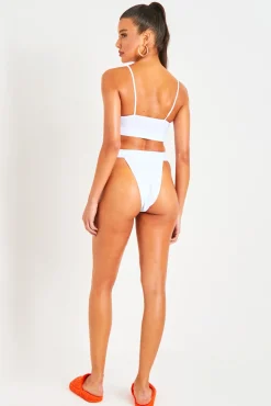Kourtney White Bralet High Rise Bikini^Missy Empire Store