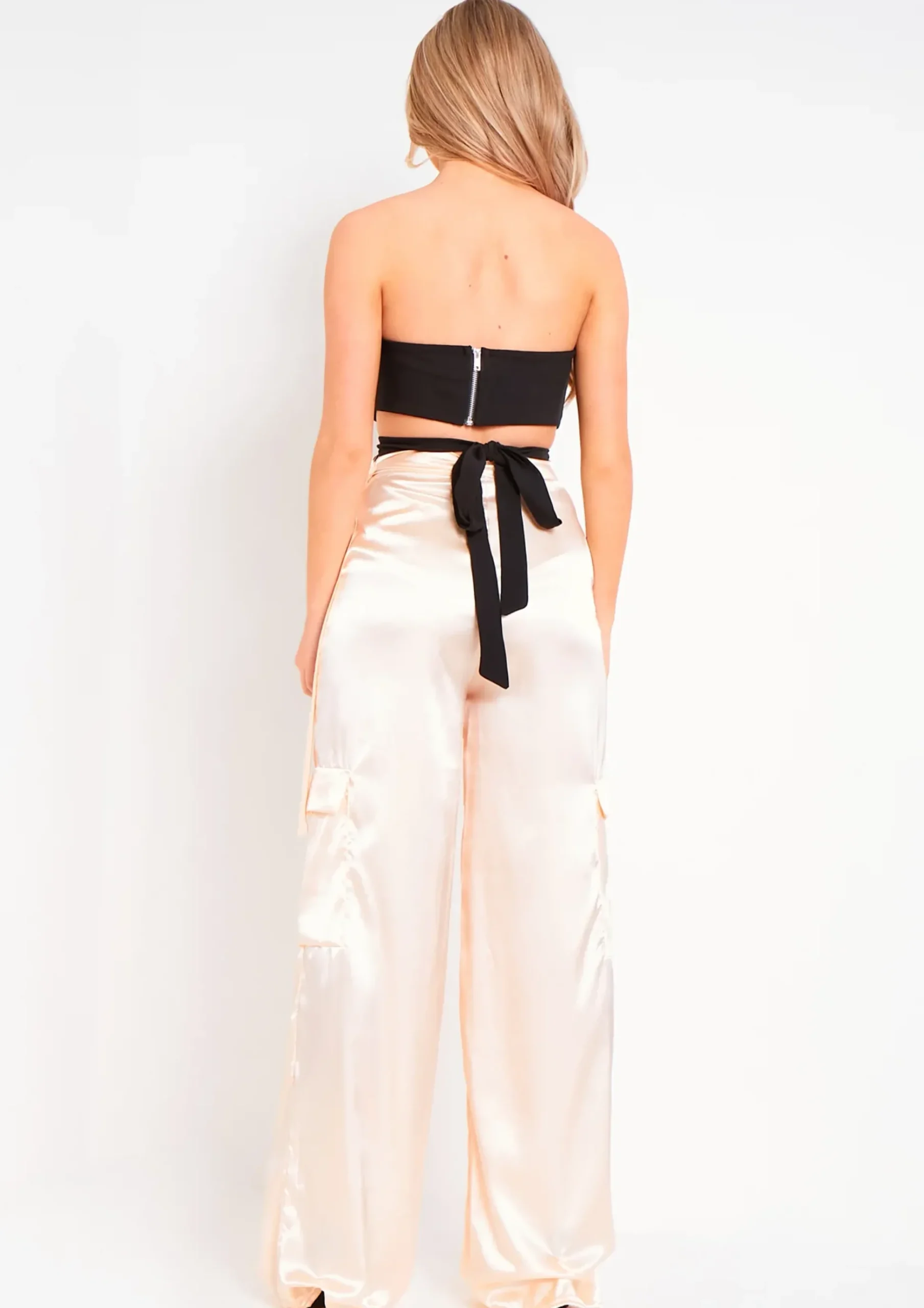 Shop Kyla Stone Cut Out Detail Cargo Pants Women Trousers