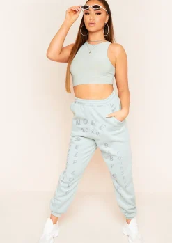 Kylie Olive Extreme Racer Crop Top^Missy Empire Best Sale