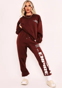 Outlet Layla Chocolate Slogan Joggers Women Loungewear