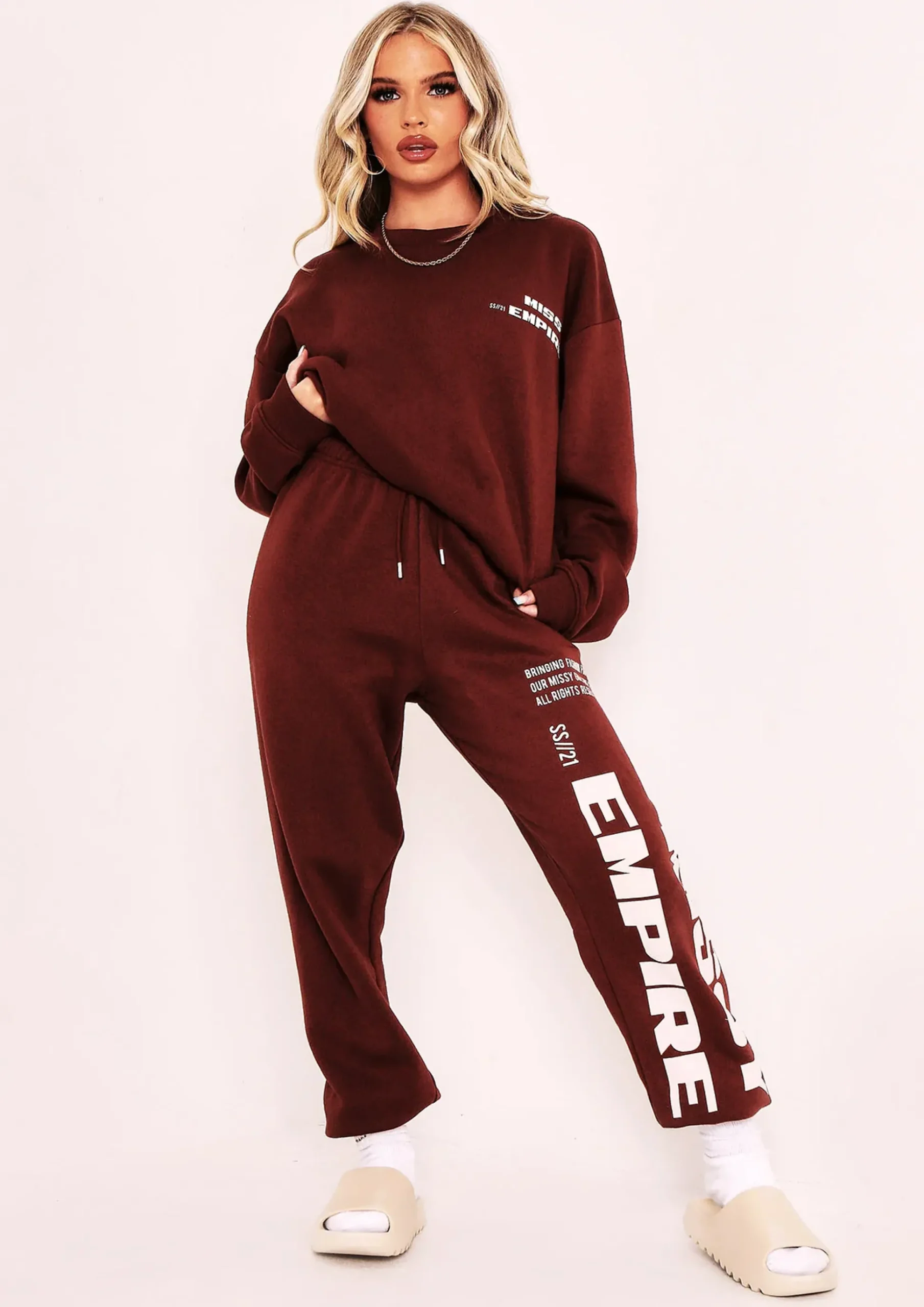 Outlet Layla Chocolate Slogan Joggers Women Loungewear