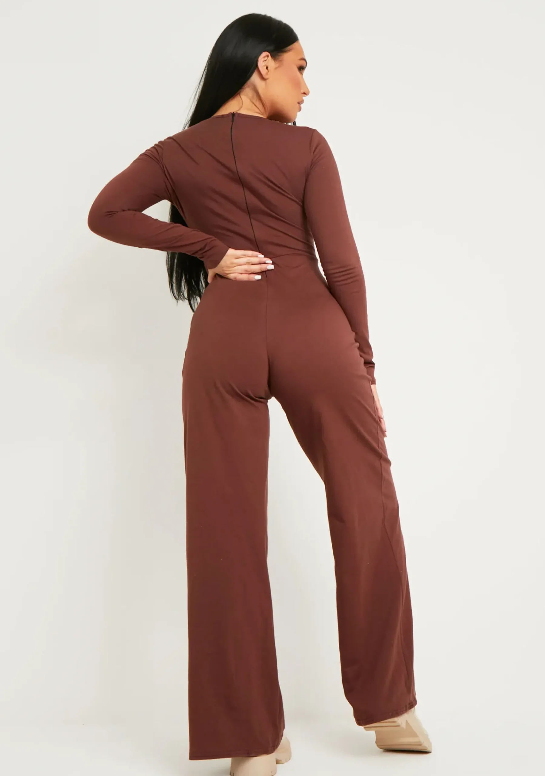 Discount Layton Chocolate Wide Leg Jumpsuit Women Jumpsuits & Playsuits