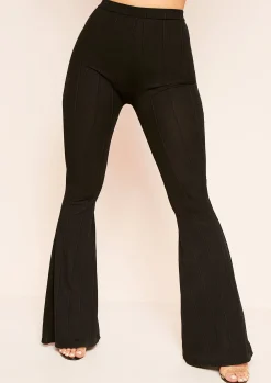 New Leni Black Bandage Flared Trousers Women Trousers