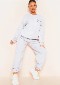 Liliana Grey 'Missy' Slogan Casual Joggers^Missy Empire New