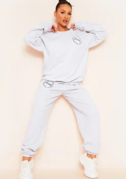 Liliana Grey 'Missy' Slogan Casual Joggers^Missy Empire New