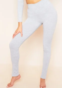 Cheap Lola Grey Split Hem Leggings Women Loungewear