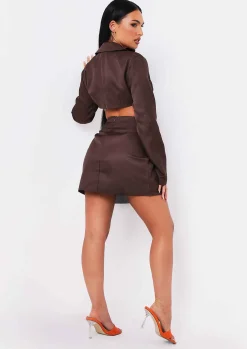 Flash Sale Lucinda Chocolate Cut Out Blazer Dress Women Dresses