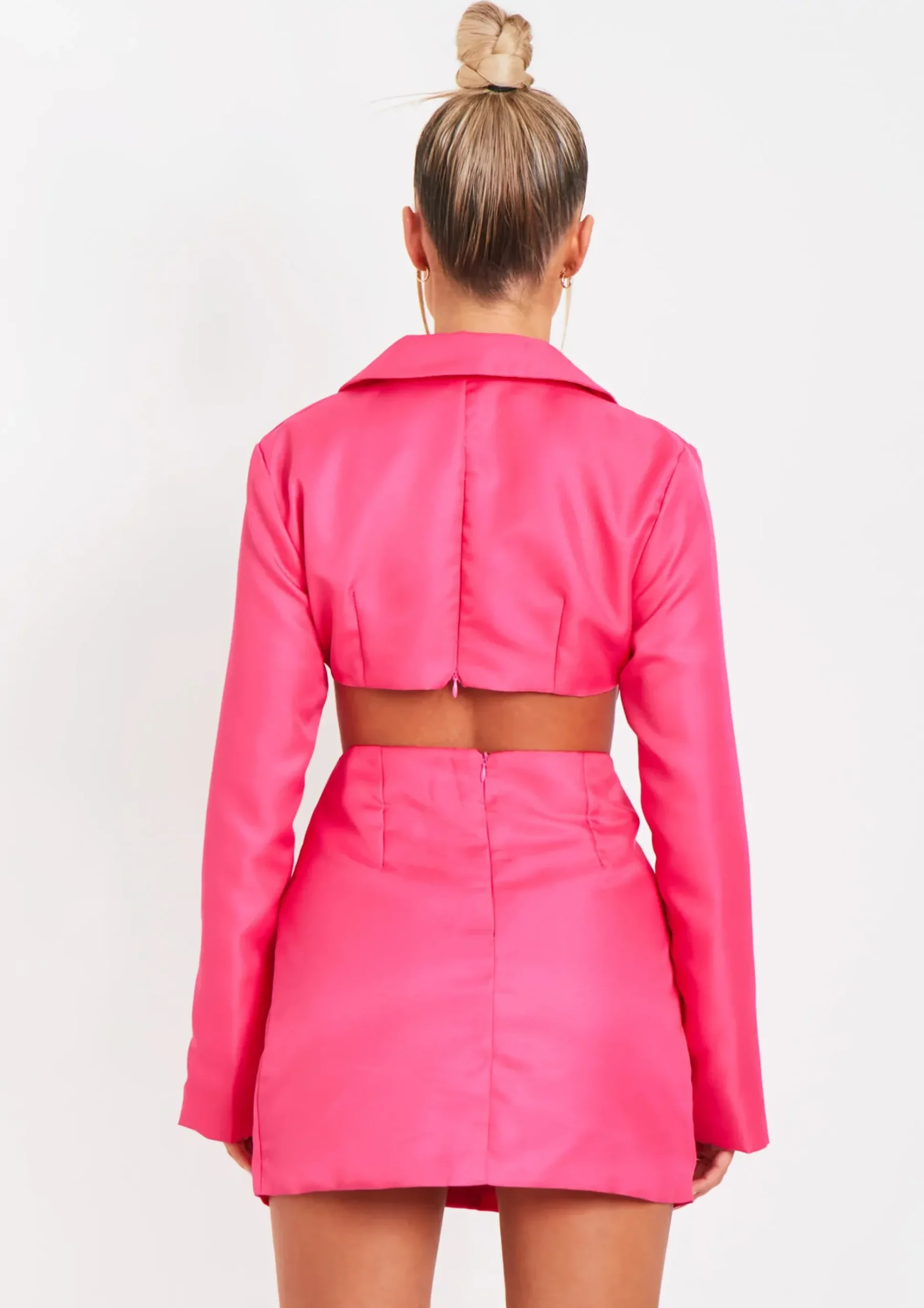 Online Lucinda Pink Cut Out Blazer Dress Women Dresses