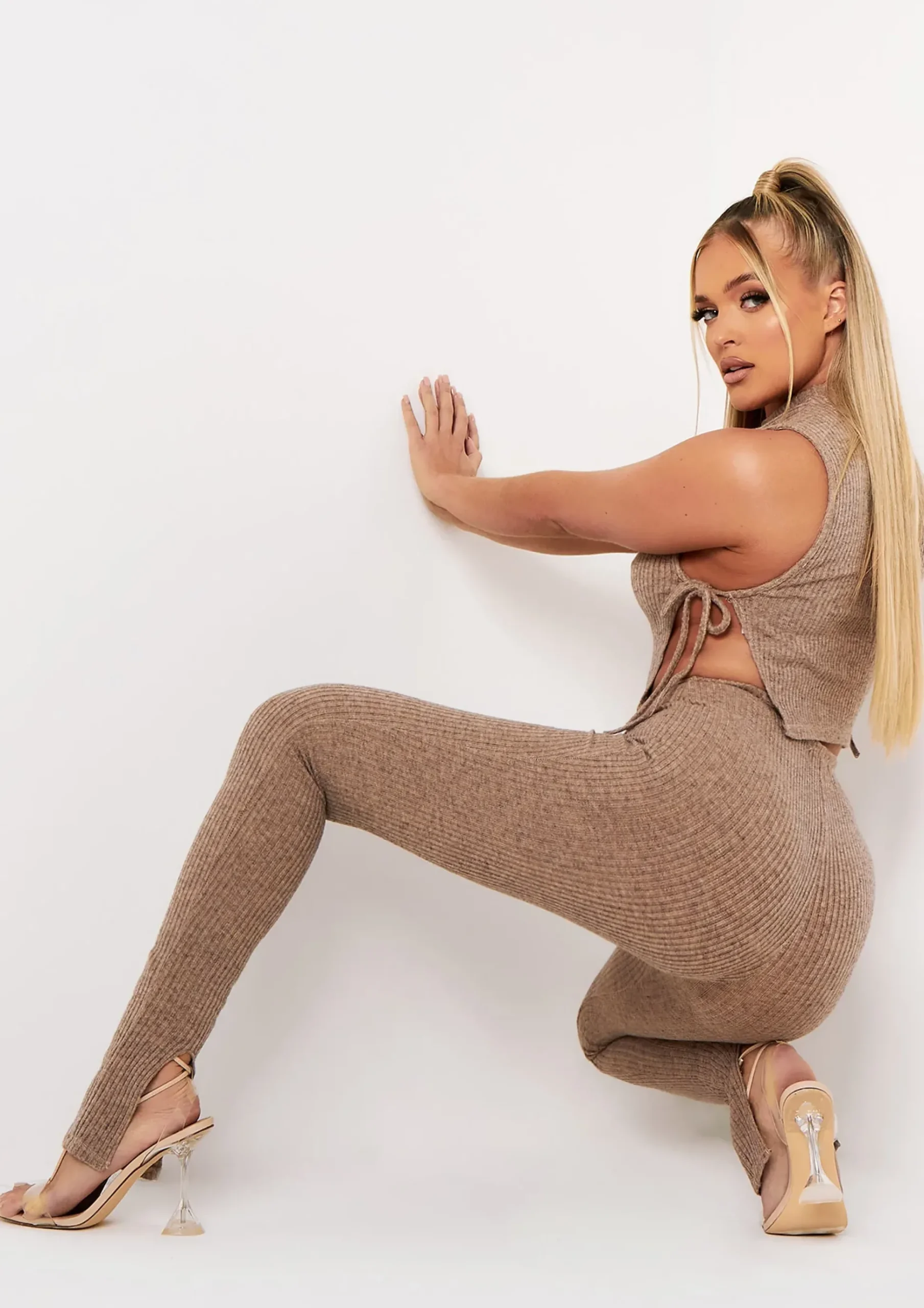 Sale Lucy Mocha Rib Split Hem Legging Women Leggings