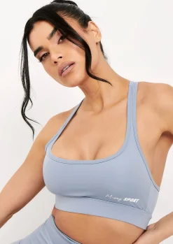 Luella Blue Missy Sport Back Detail Gym Crop Top^Missy Empire Online