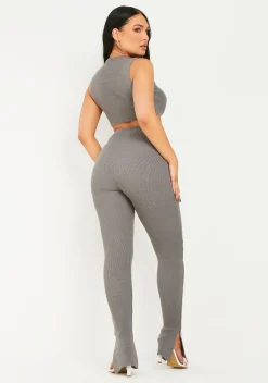 Online Madilyn Charcoal Knitted Leggings Women Loungewear