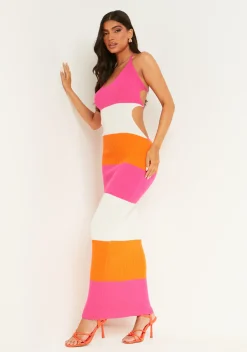 Cheap Mae Multi Stripe Knit Maxi Dress Women Dresses
