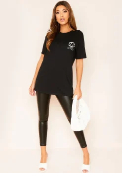 Marisol Black Cancer Horoscope T-Shirt^Missy Empire Hot