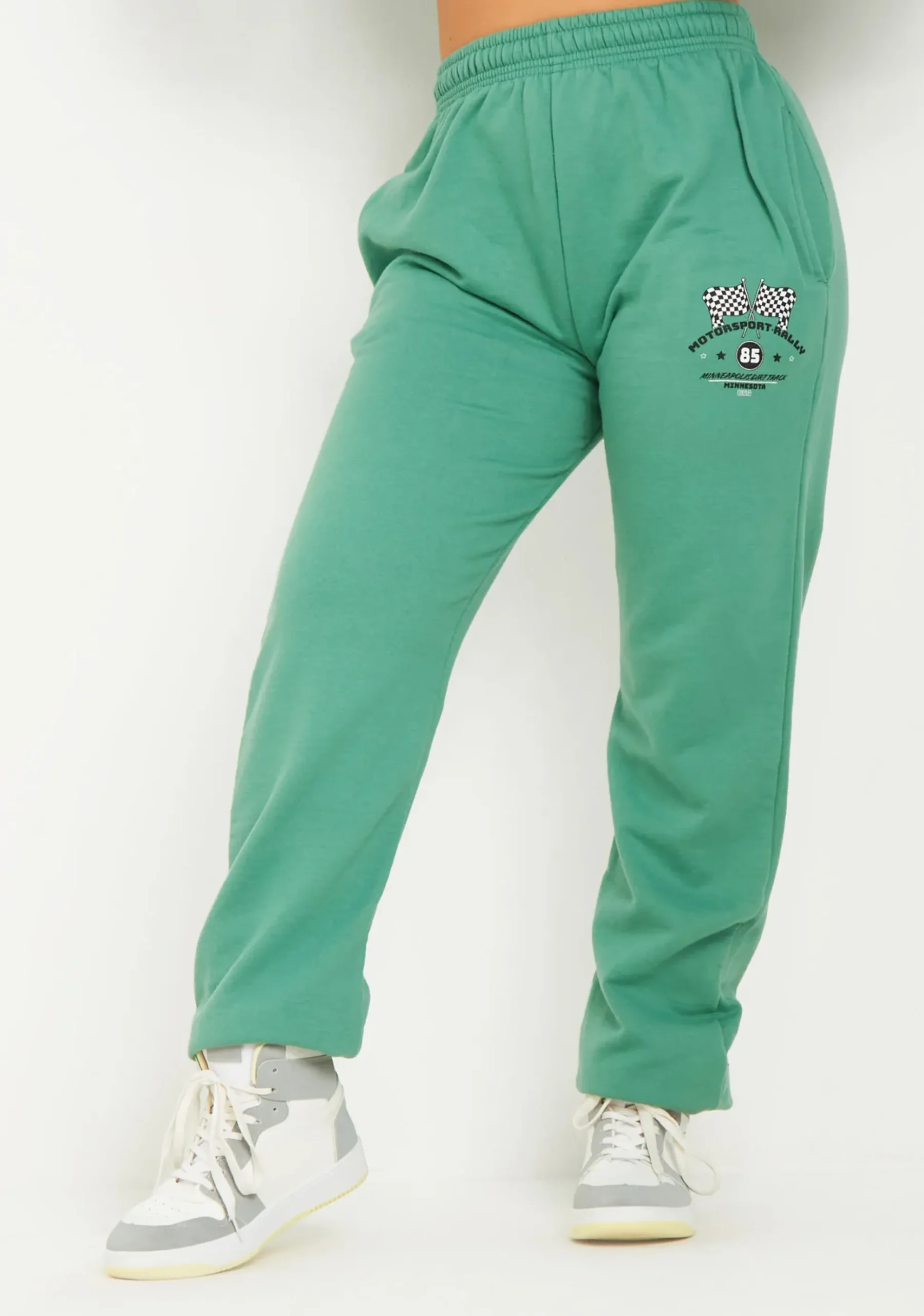 Flash Sale Marnie Washed Green Motocross Jogger Women Tracksuits