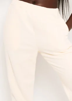 New Melina Cream Fleece Joggers Women Loungewear