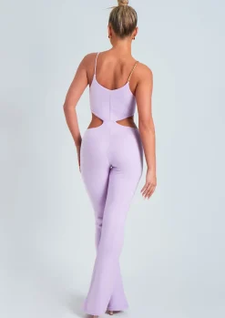 Cheap Micaela Lilac Chain Strap Knitted Jumpsuit Women Jumpsuits & Playsuits