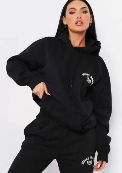 Shop Misha Black Missy Sports Club Oversized Hoodie Women Tracksuits
