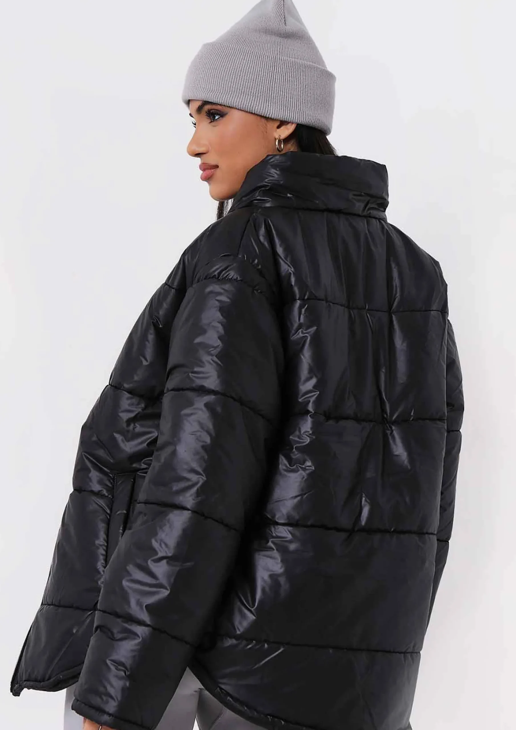 Nalia Black Oversized Puffa Coat^Missy Empire Store