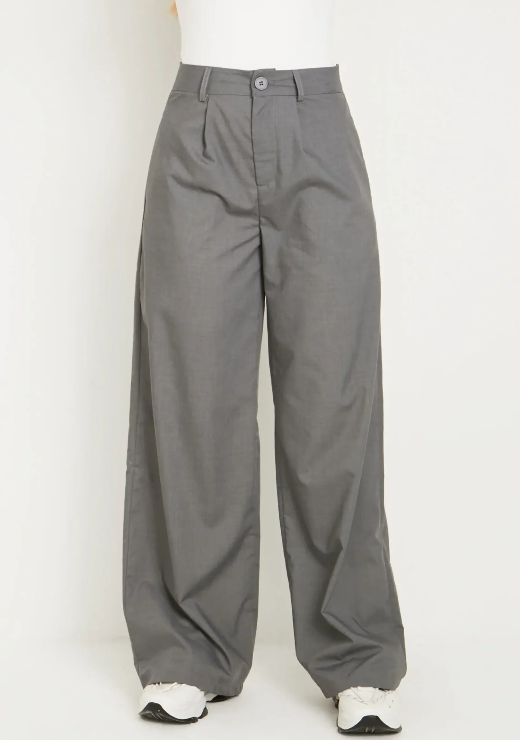 Flash Sale Nicki Charcoal Tailored Slouchy Wide Leg Trouser Women Trousers