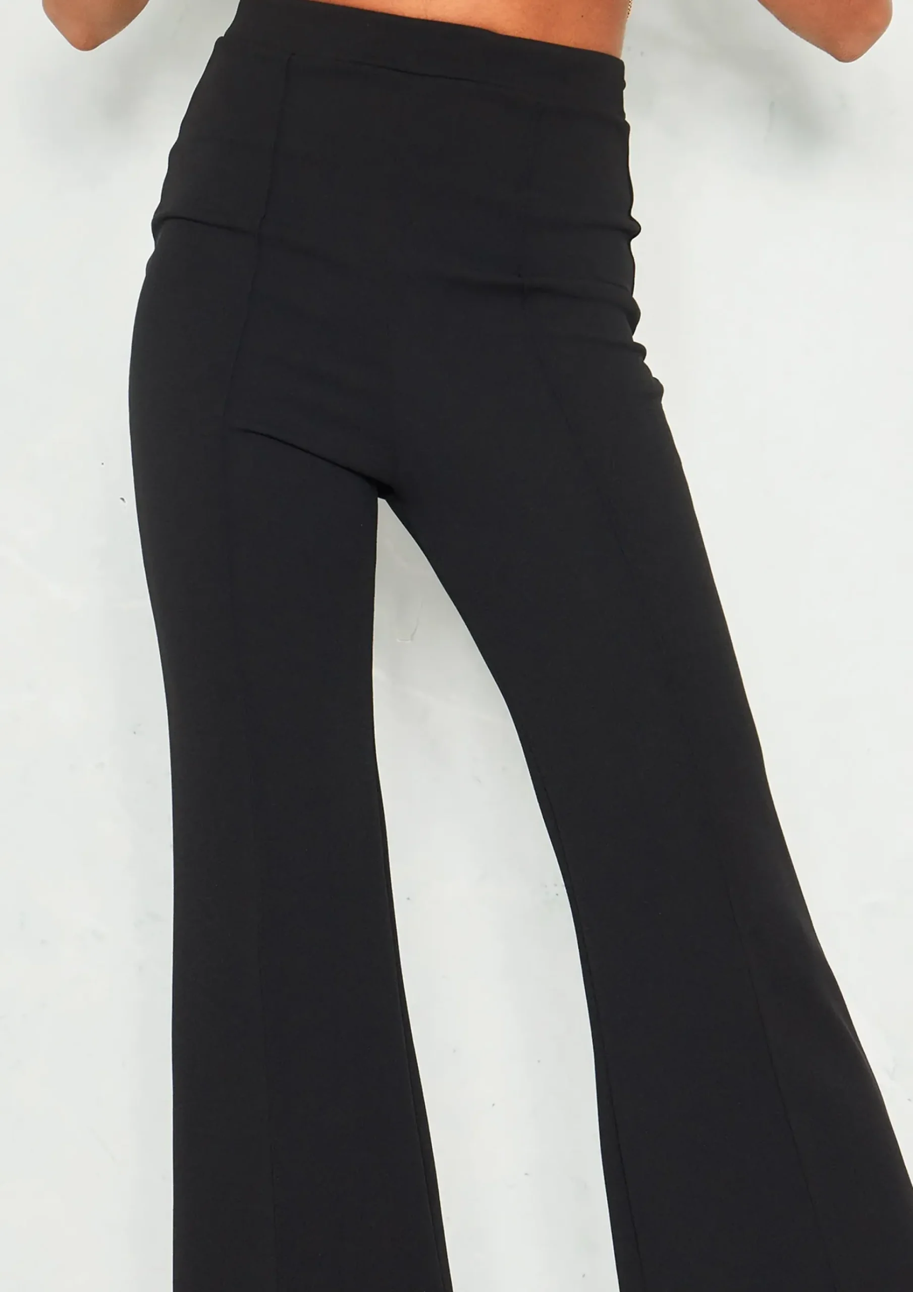 Shop Nikita Black Stitched Flare Leg Trousers Women Trousers