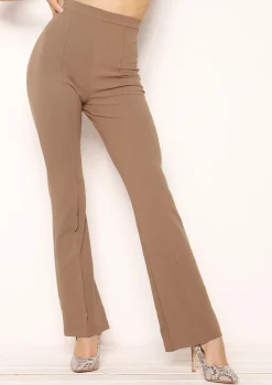 Cheap Nikita Brown High Waist Straight Leg Trousers Women Trousers