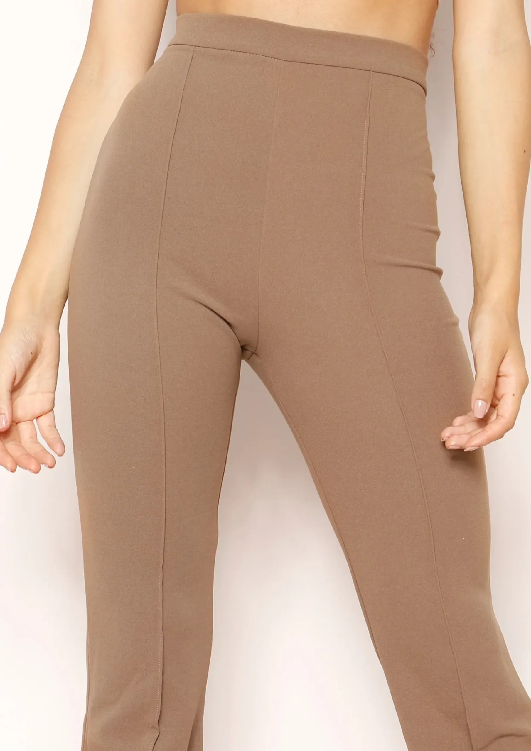 Cheap Nikita Brown High Waist Straight Leg Trousers Women Trousers