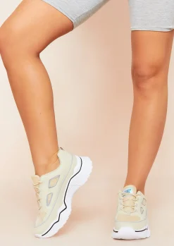 Best Sale Nikki Beige Panel Chunky Trainers Women Trainers