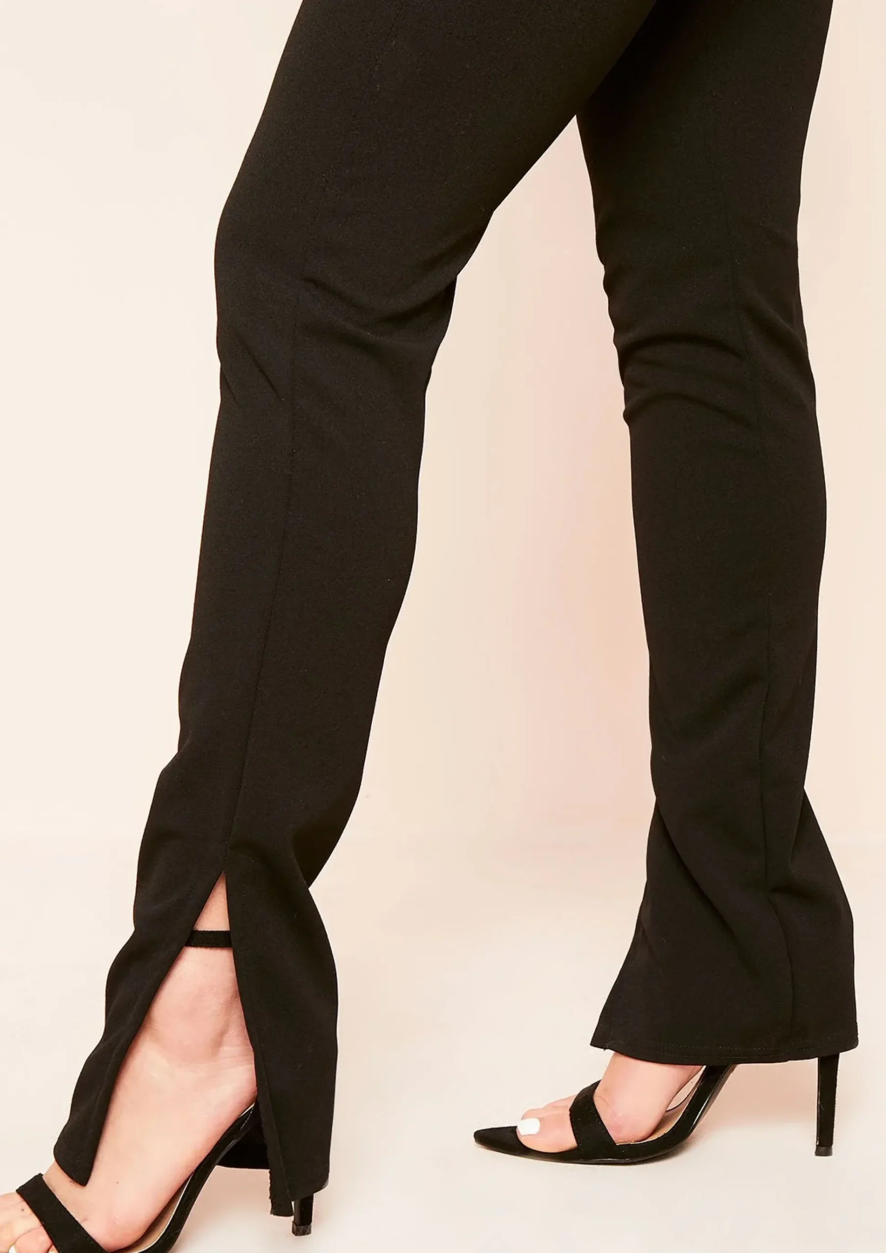Online Nova Black Split Side Trousers Women Trousers