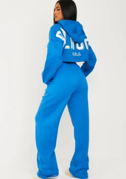 Cheap Paris Blue Straight Leg Jogger Women Tracksuits