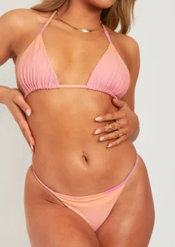 Quinn Pink Ombre Printed Bikini Bottom^Missy Empire Best Sale