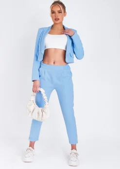 Flash Sale Rachel Blue Tailored Straight Leg Trouser Women Trousers