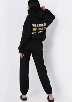 Rai Black Smiley Face Jogger^Missy Empire Cheap