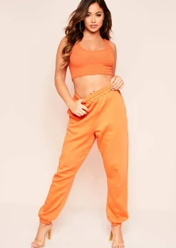 Hot Rebecca Orange Casual Joggers Women Loungewear