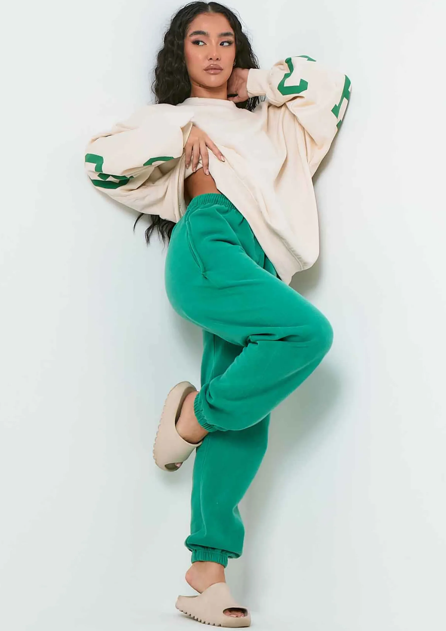 Shop Remi Cream Chicago Oversized Sweatshirt Women Loungewear