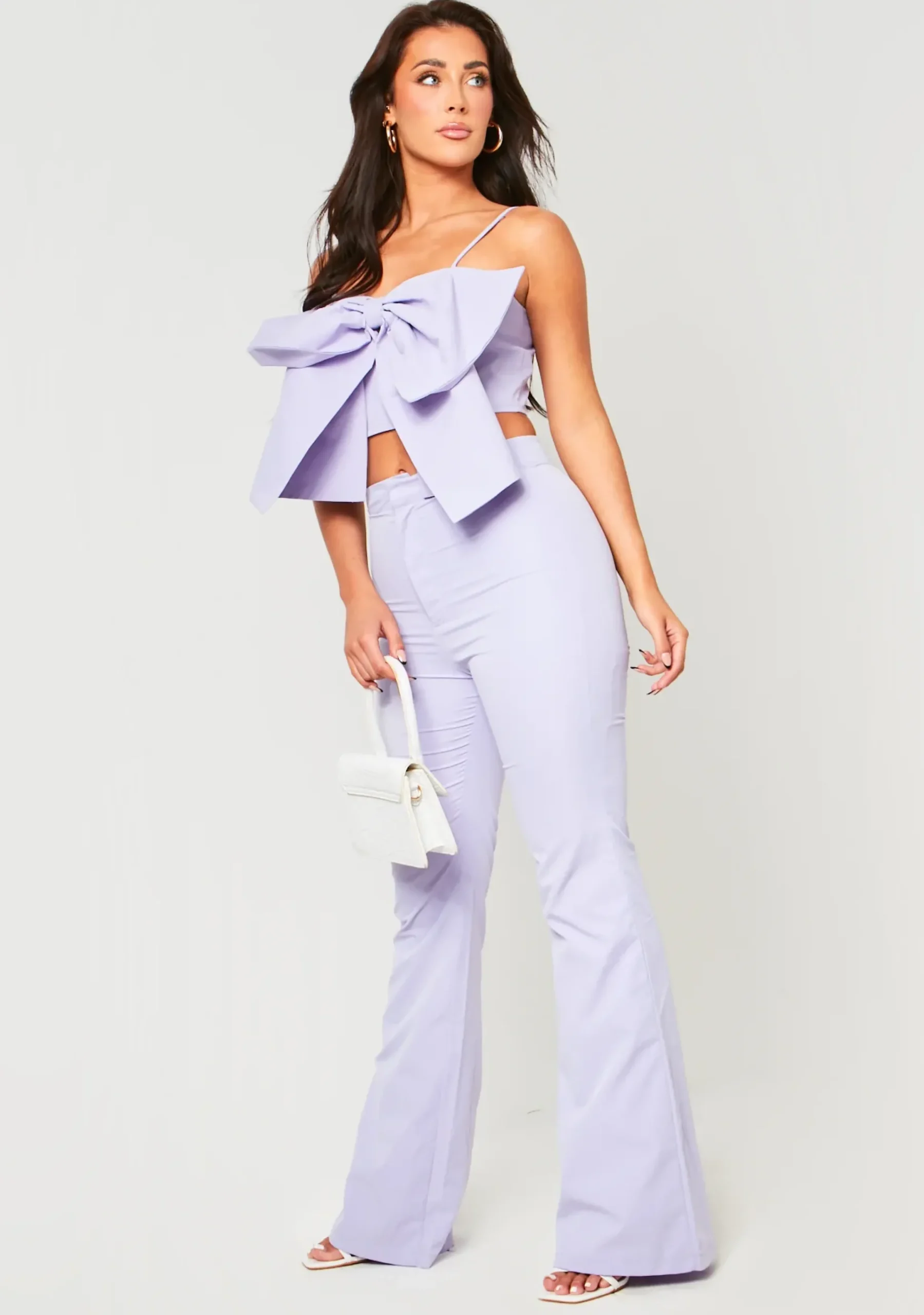 Hot Reyna Lilac Tailored Trouser Women Trousers