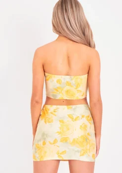 Rivka Floral Print Bengaline Corset Top^Missy Empire Flash Sale