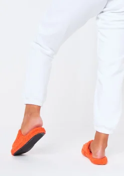 Clearance Rochelle Orange Terry Slides Women Sandals