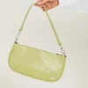 Sale Roma Lime Croc Print Shoulder Bag Women Bags & Purses