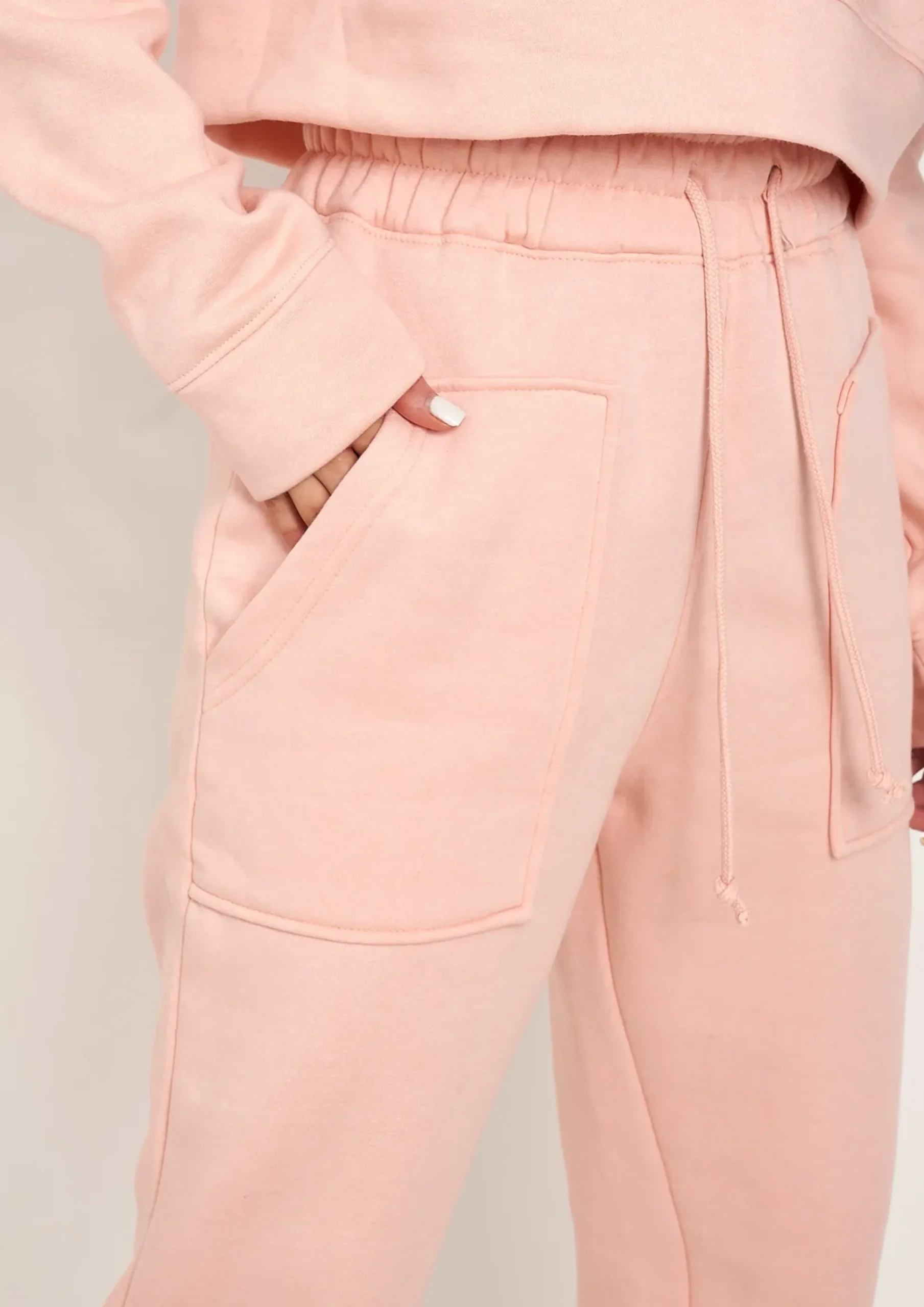 Store Romy Peach Pocket Front Oversized Joggers Women Tracksuits