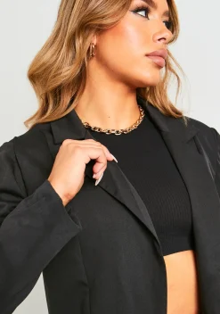 Sabrina Black Tailored Oversized Blazer^Missy Empire Clearance