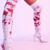 Best Sale Salem White Blood Stain Halloween Stockings Women Socks & Tights