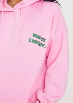 Cheap Serena Baby Pink Printed Oversized Hoodie Women Tracksuits