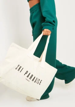 Shop Shyla Cream Ski Paradise Tote Bag Women Bags & Purses