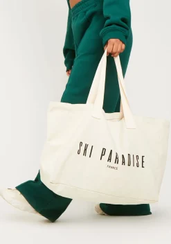 Shop Shyla Cream Ski Paradise Tote Bag Women Bags & Purses
