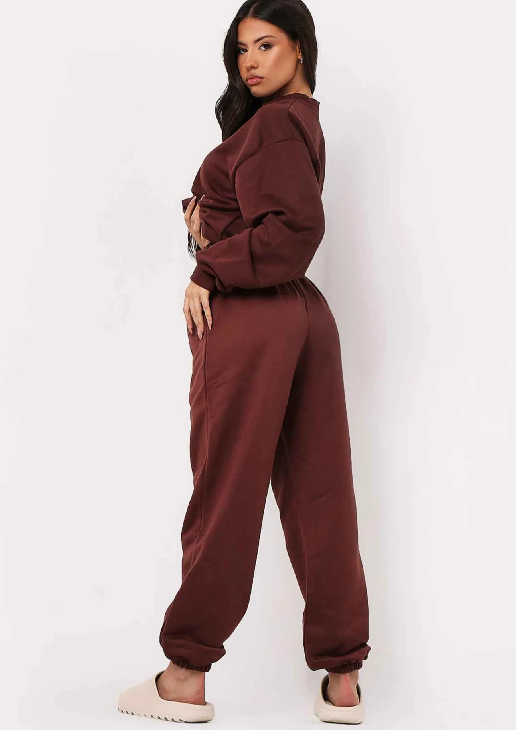 Discount Stella Chocolate Casual High Waisted Joggers Women Loungewear