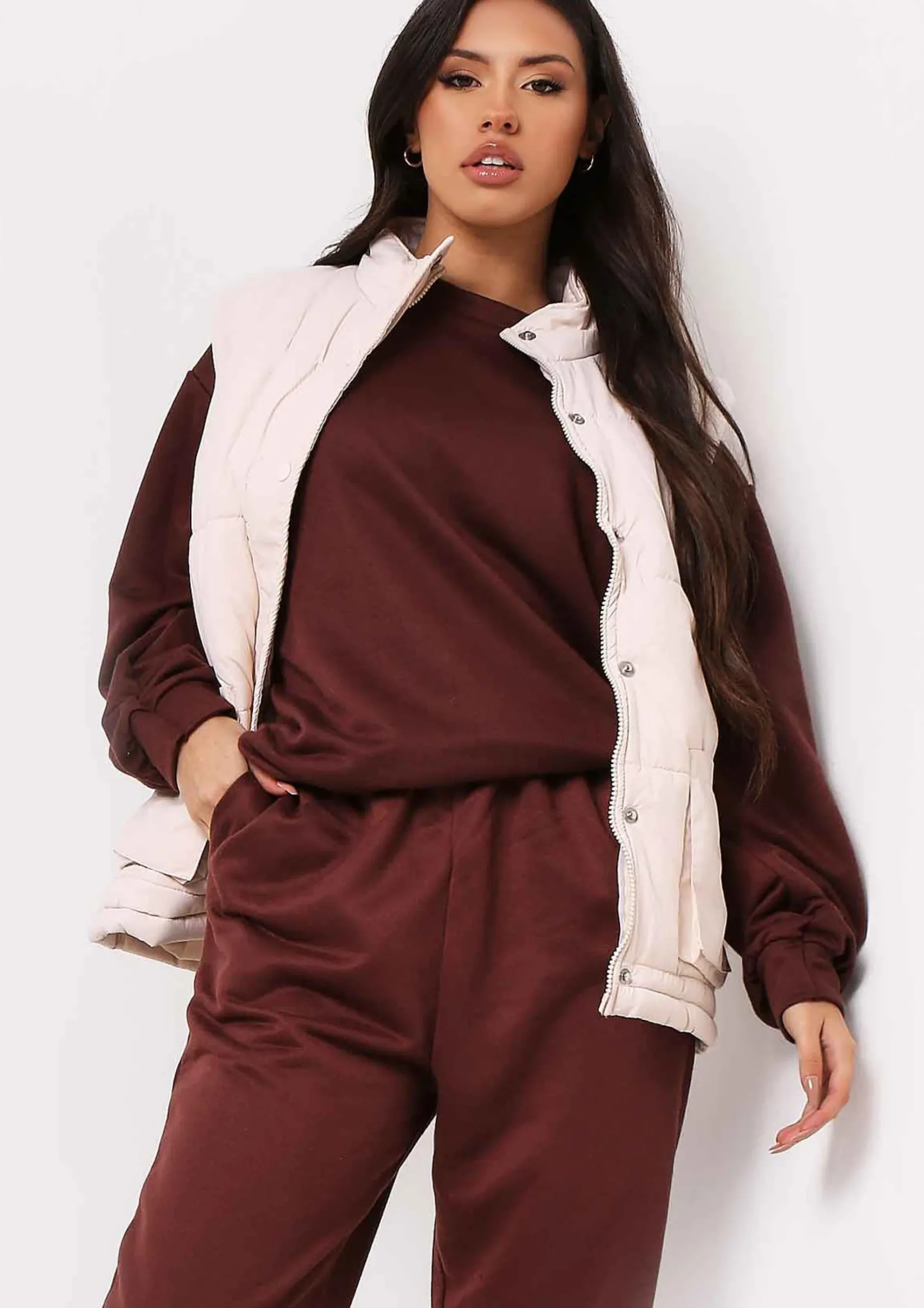 Discount Stella Chocolate Casual High Waisted Joggers Women Loungewear