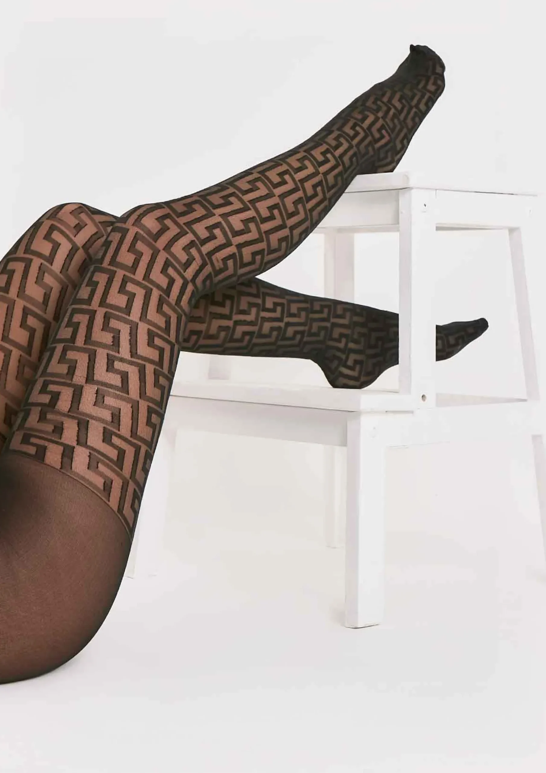 Cheap Talia Black Patterned Tights Women Socks & Tights